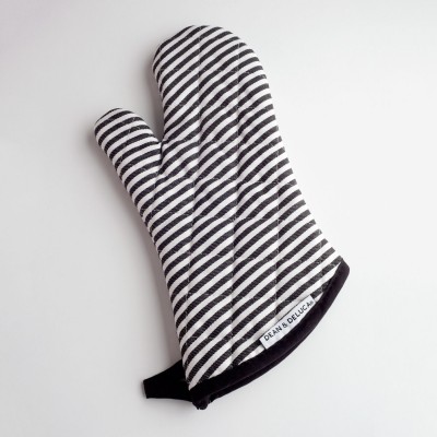 DEAN & DELUCA Black Striped Oven Mitt
