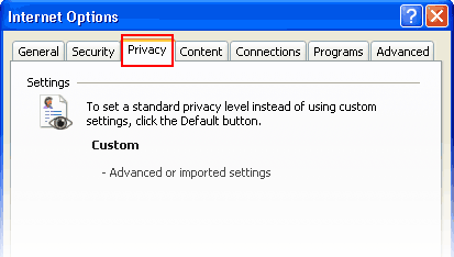 Privacy Menu